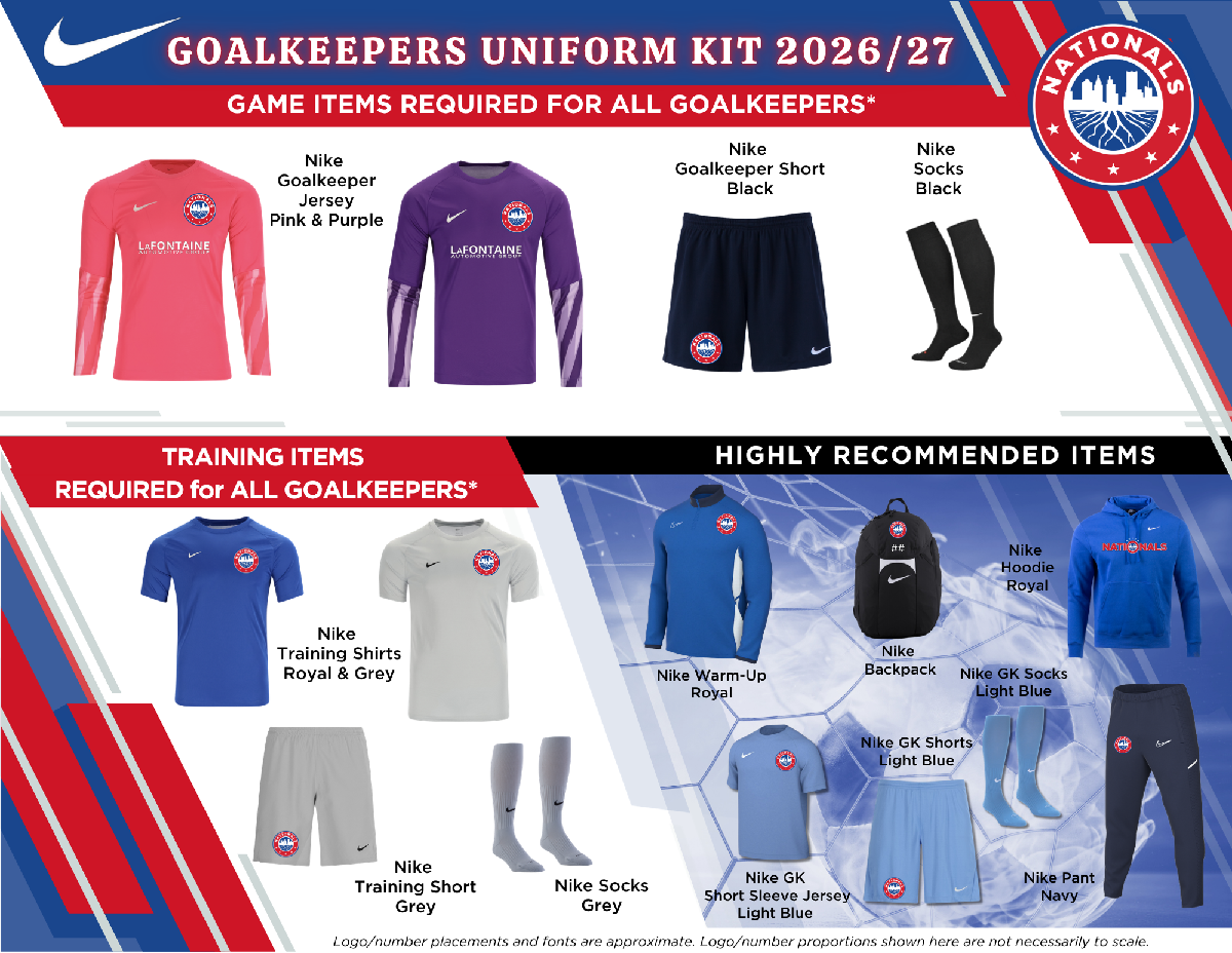 Nationals Soccer Uniforms | Official Team Kits