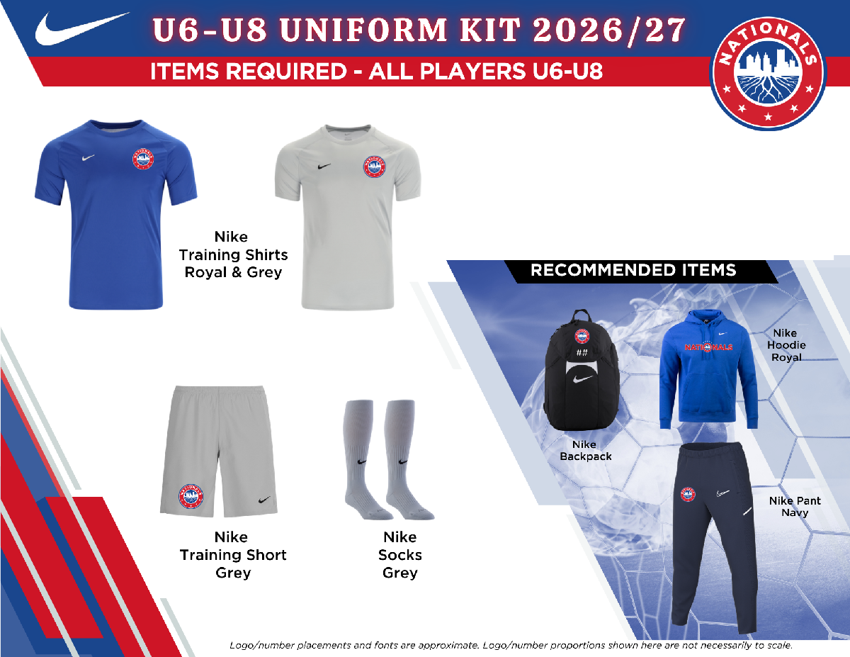 Nationals Soccer Uniforms | Official Team Kits